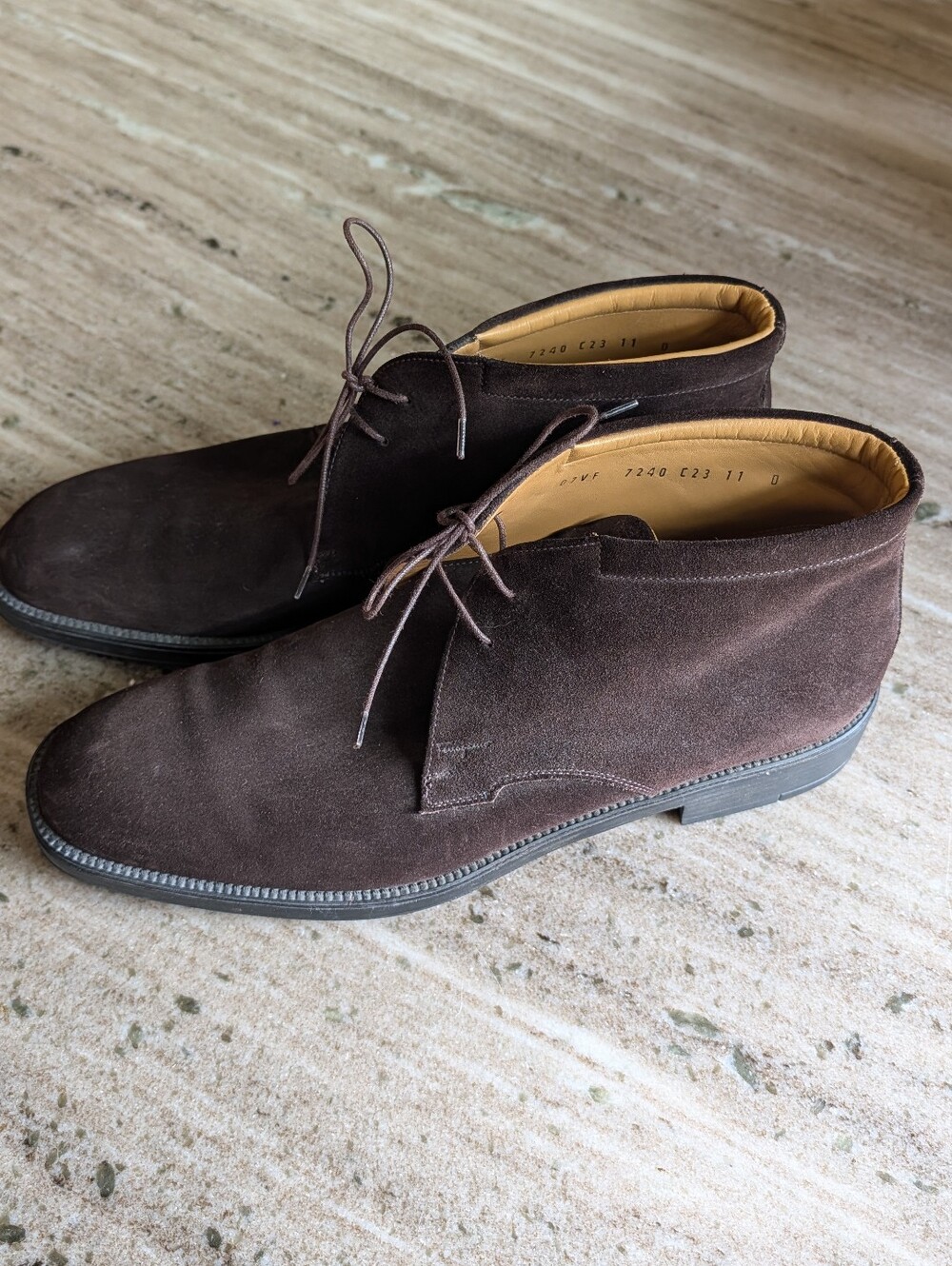 Salvatore Ferragamo Men's Brown Suede Casual Shoes- Made In Italy Size 11